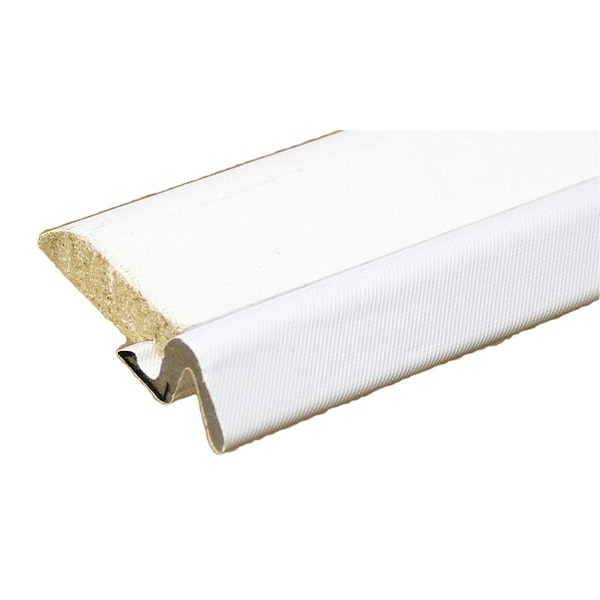 Colonial Pattern White Primed Wood Door Stop Set, with (White) Q-Lon Weatherstrip Top and Sides